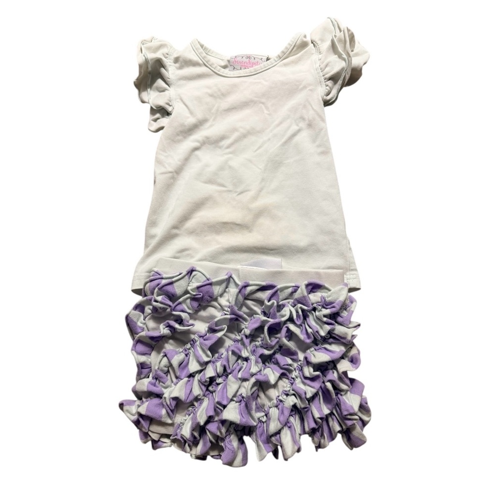 Light blue  and Purple Ruffle outfit